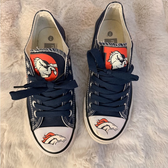 Blue and Orange Denver Broncos Sneakers - Picture 3 of 7